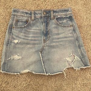 GAP girls frayed, distressed jean skirt size 10